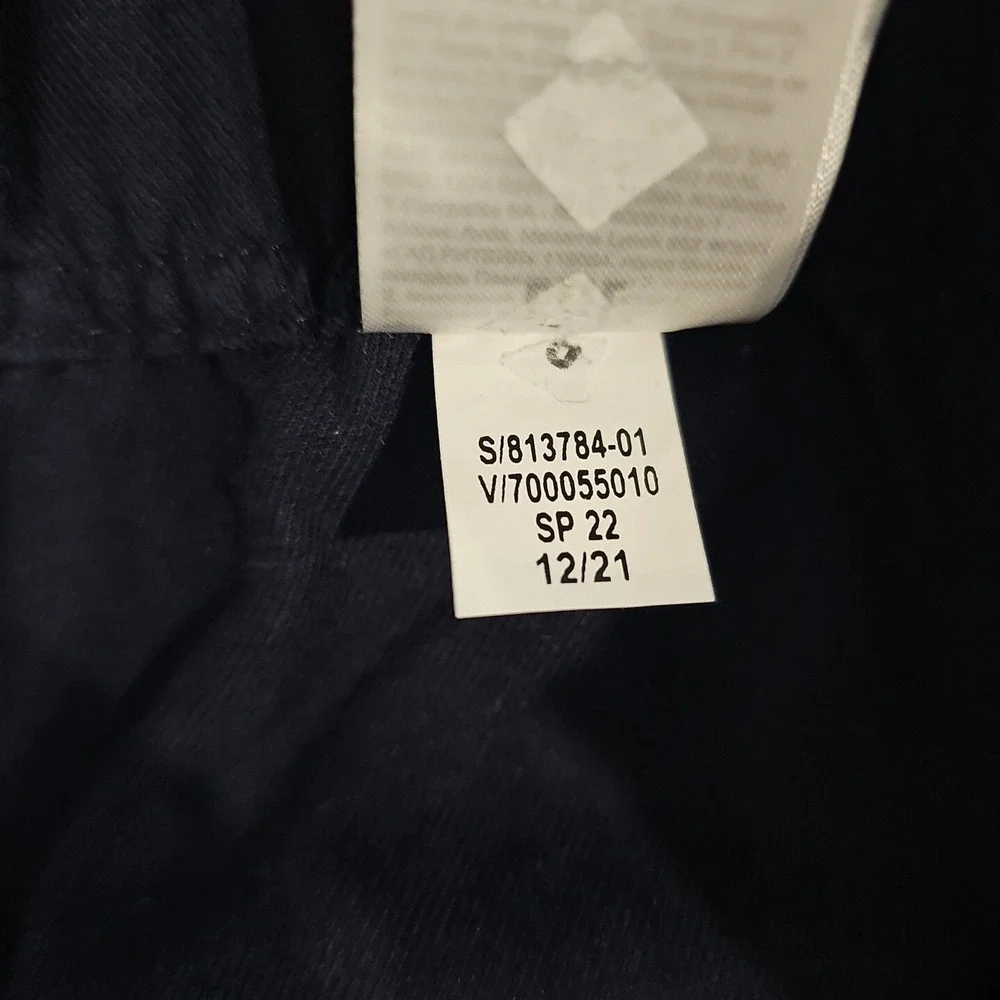 Banana Republic Women's Navy Blue Tencel Linen Chino Pull On Pants Size Large‎